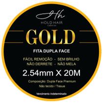 Fita Gold Dulpa Face Hold Hair P/Prótese Capilar 2,54Mmx20M