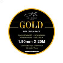 Fita Gold Dupla Face Hold Hair P/prótese Capilar 1,90mmx20m