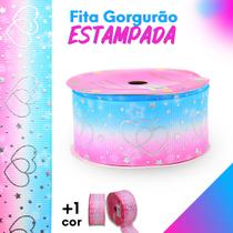 Fita Gorgurão Estampada Coração 40 Mm - 10y - 41317-6 Nybc