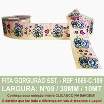 Fita Gorgurão Estampado Sinimbu R:1665/38-C109-Ratinhos