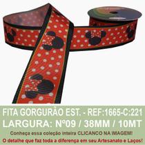 Fita Gorgurão Estampado Sinimbu R:1665/38-C221-Minnie Poa