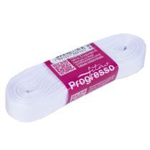 Fita Gorgurão Progresso 15mm nº3 - 10m Cor 201 Branco - 01 unidade Fita Gorgurão Progresso 15mm nº3 - 10m Cor 201 Branco - 01 unidade