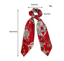 Fita gravata de cabelo impresso lenço de seda grande intestino grande gravata de cabelo