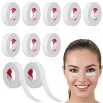 Fita Hipoalergênica Respirável Para Extensão De Cílios, 10 Rolos, 9Mx1.2CM, Tiras Brancas De Fita Hipoalergênica Respirável Para Extensão De Cílios, 10 Rolos, 9Mx1.2CM, Tiras Brancas De