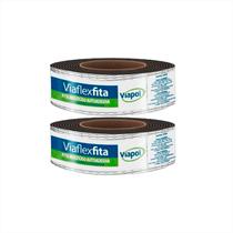 Fita Impermeável Tapa Vazamentos 5cmx10m Viaflex - 2 Und Fita Impermeável Tapa Vazamentos 5cmx10m Viaflex - 2 Und
