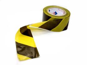 Fita Isolamento Zebrada Amarela e Preta 7cm x 200m - SafetyTec