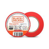 Fita Isolante 10m x 18mm Vermelha Black+Decker BDMT-0001-04