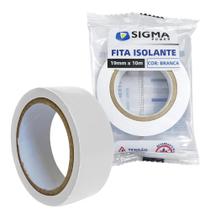 Fita Isolante 19mmX10m Branco Sigma Power