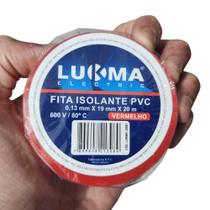 Fita Isolante 20m Lukma Colorida Elétrica Profissional Azul Verde Vermelha Instalação Segura Fita Isolante 20m Lukma Colorida Elétrica Profissional Azul Verde Vermelha Instalação Segura