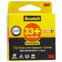 Fita Isolante 33+ 19 mm X 10 Mts Antichama 105ºc 3m Scotch