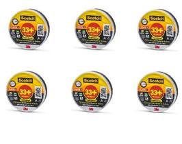 Fita isolante 3m scotch 33+ 20 metros - kit 6 peças