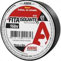 Fita Isolante Adere 10M Preta - Kit C/6 Pecas Fita Isolante Adere 10M Preta - Kit C/6 Pecas
