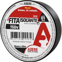 Fita Isolante Adere 5M Preta - Kit C/6 Pecas Fita Isolante Adere 5M Preta - Kit C/6 Pecas