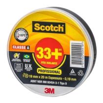 Fita isolante antichama 19mm x 20 metros preta scotch 33+ 3m