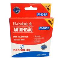 Fita isolante autofusao decorlux 19mmx0,76mmx5m alta tensao 69kv Fita isolante autofusao decorlux 19mmx0,76mmx5m alta tensao 69kv
