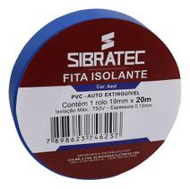 Fita Isolante Azul 20 Metros Sibratec Uso Geral 5 Un