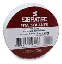 Fita Isolante Branca 20 Metros Uso Geral Sibratec 5 Un