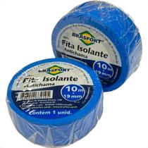 Fita Isolante Brasfort.10M Azul - 8647 - Kit C/10 Pecas