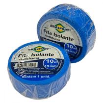 Fita Isolante Brasfort.10M Azul - 8647 - Kit C/10 Pecas