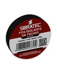 Fita isolante de tecido sibratec preta de 19mm x 25mt Fita isolante de tecido sibratec preta de 19mm x 25mt