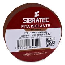 Fita isolante marrom 19mm x 20mt sibratec