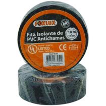 Fita Isolante Preta 10m Foxlux Pt/10