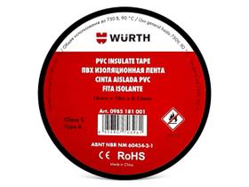 Fita Isolante Preta 18mm x 10m Wurth - Unid. Fita Isolante Preta 18mm x 10m Wurth - Unid.