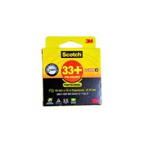 Fita isolante preta 33+ profissional 10m 0,19x19mm scoth - 3m