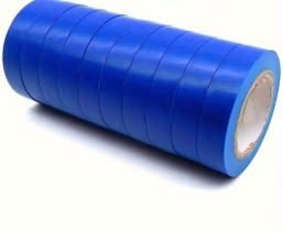 Fita Isolante Profissional Azul Kit com 10 Rolos Alta Performance Fita Isolante Profissional Azul Kit com 10 Rolos Alta Performance