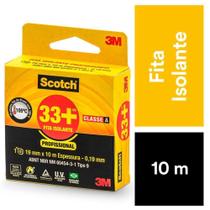 Fita Isolante Scotch 3M 33+ 19Mm X 10M Isolação Fio Elétrica Preto