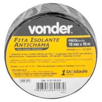 Fita Isolante Vonder Preta 19Mmx10M