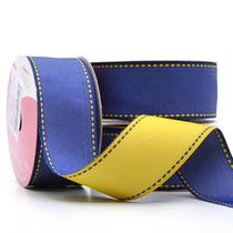 Fita Jeans Dupla Face Pespontada 35mm Com 10 Metros