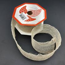 Fita Juta Metálica Rolo Decoração Natal 60mm x 50m Kit 2pçs
