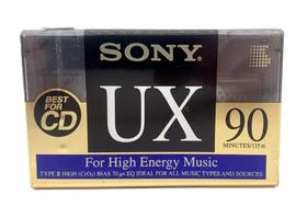 Fita K7 (cassete) Sony UX 90 Tipo II de alta polarização, 90 minutes Fita K7 (cassete) Sony UX 90 Tipo II de alta polarização, 90 minutes