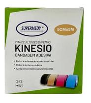 Fita Kinesio Preta 5cm X 5m Supermedy 1un