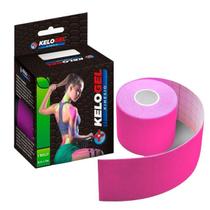 Fita kinesio tape bandagem elastica kelogel premium 5cmx5m 1un cor: rosa