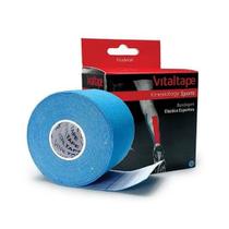 Fita Kinesio Taping Elastica Adesiva Anti Dor Lesão Muscular Tape Vitaltape 5cm X 5m Azul