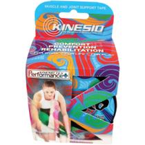 Fita Kinesiológica Kinesio de 5,5 jardas x 5 cm azul, pacote com 4