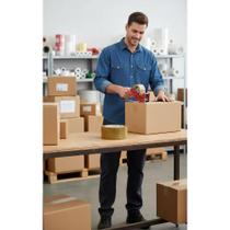 Fita Larga Marrom 45mm X 100m 10 Rolos Embalagem Resistent