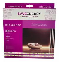 Fita LED 12v 7,2w/m IP54 3000k Branco Quente - Save Energy