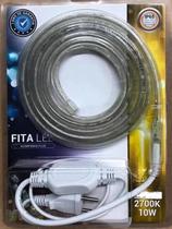 Fita Led 220V 10W 2700K 2M Ip65 + Plug Luminatti