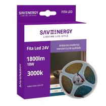Fita LED 24V 18W/m 3000K 5m 240LEDs/m IP20 Save Energy Fita LED 24V 18W/m 3000K 5m 240LEDs/m IP20 Save Energy