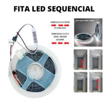 Fita LED 3528 120 LEDs 10 Metros Sequencial 24V Branco Frio Fita LED 3528 120 LEDs 10 Metros Sequencial 24V Branco Frio