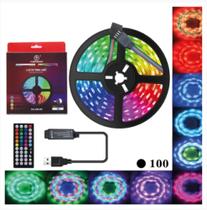 Fita Led 5 Metros Colorida Controle 16 Cores Usb Rgb Color Fita Led 5 Metros Colorida Controle 16 Cores Usb Rgb Color