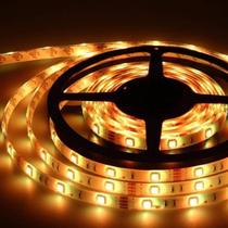 Fita Led 5050 5 Metros Branco Quente Com Silicone 300 Leds Fita Led 5050 5 Metros Branco Quente Com Silicone 300 Leds