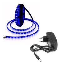 Fita Led 5050 Azul 5 Metros Mais Fonte 12v Fonte Para Led