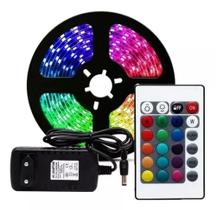 Fita Led 5050 Rgb Colorida 5 Metros 12v + Fonte Ip65