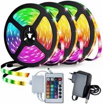 Fita Led 5050 Rgb Colorida 5mt 12v Ip65 + Fonte + Controle