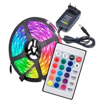 Fita Led 5050 Rgb Colorida 5Mt 16 Cores + Fonte + Controle
