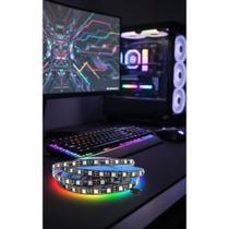 Fita LED 5m RGB Digital Endereçável 300 Leds 12V Efeitos Esp Fita LED 5m RGB Digital Endereçável 300 Leds 12V Efeitos Esp